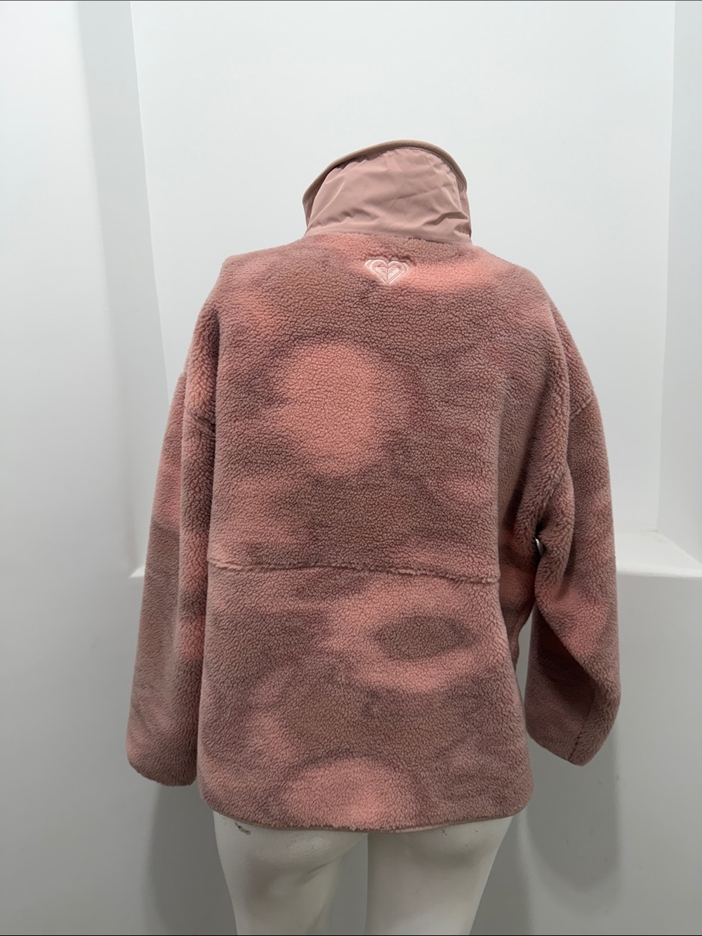 Roxy Axel Bonded Dusty Rose Sherpa Snap-Front Jacket Size XL - Picture 8 of 11
